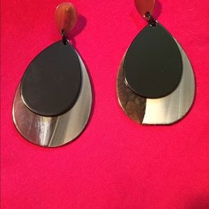 Black and gray earrings